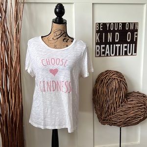 LE Life Elsewhere Cream Short Sleeve Tee Choose Kindness
